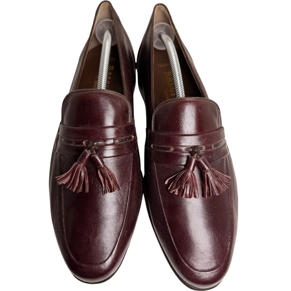 Bally Hardy Tassel Loafers Mens 11.5 D Oxblood Burgundy Leather‎ Nappa Flex - Picture 3 of 12